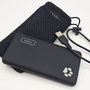 INIU Black Portable Charger with Paw Print